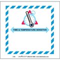 American Labelmark Co LabelMaster® Labels w/ "Time & Temperature Sensitive" Print, 4-3/4"L x 5"W, White, Roll of 50 L450S